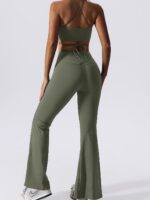 Flaunt Your Figure in Our Sexy Elegance 2-Piece Yoga Set - Flared Bottom Pants & Alluring Top