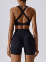 Mindful Beauty High-Waist High-Support Two-Piece Yoga Shorts & Bra Set - Comfort & Style for Every Workout