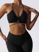 Svelte & Stylish: Thin-Strapped Padded Bra for Fitness & Flair
