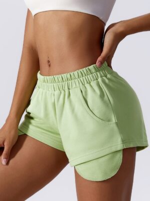 Athletic Workout Shorts with Pockets - Eco-Friendly Outdoor Apparel