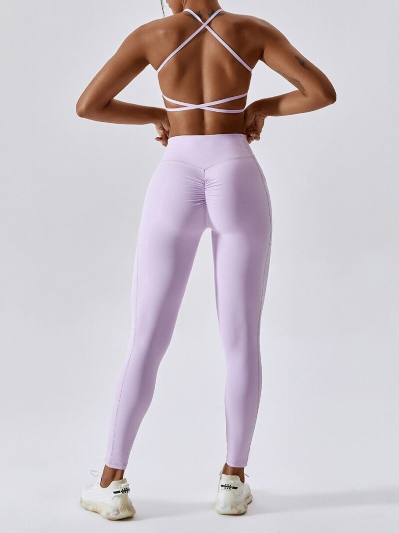 Boost Your Booty & Get Ready to Sweat: Sexy Scrunch Butt Leggings & Low Impact Cross-Back Sports Bra Set