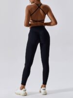 Elevate Your Workouts with This Sexy Scrunch Butt Leggings & Low Impact Cross-Back Sports Bra Set Combo
