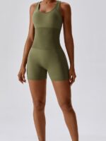 Essentia Core Seamless Racerback Cut Out Onesie - Sexy, Slim Fit, Flattering Design for Women, Perfect for Yoga and Exercise