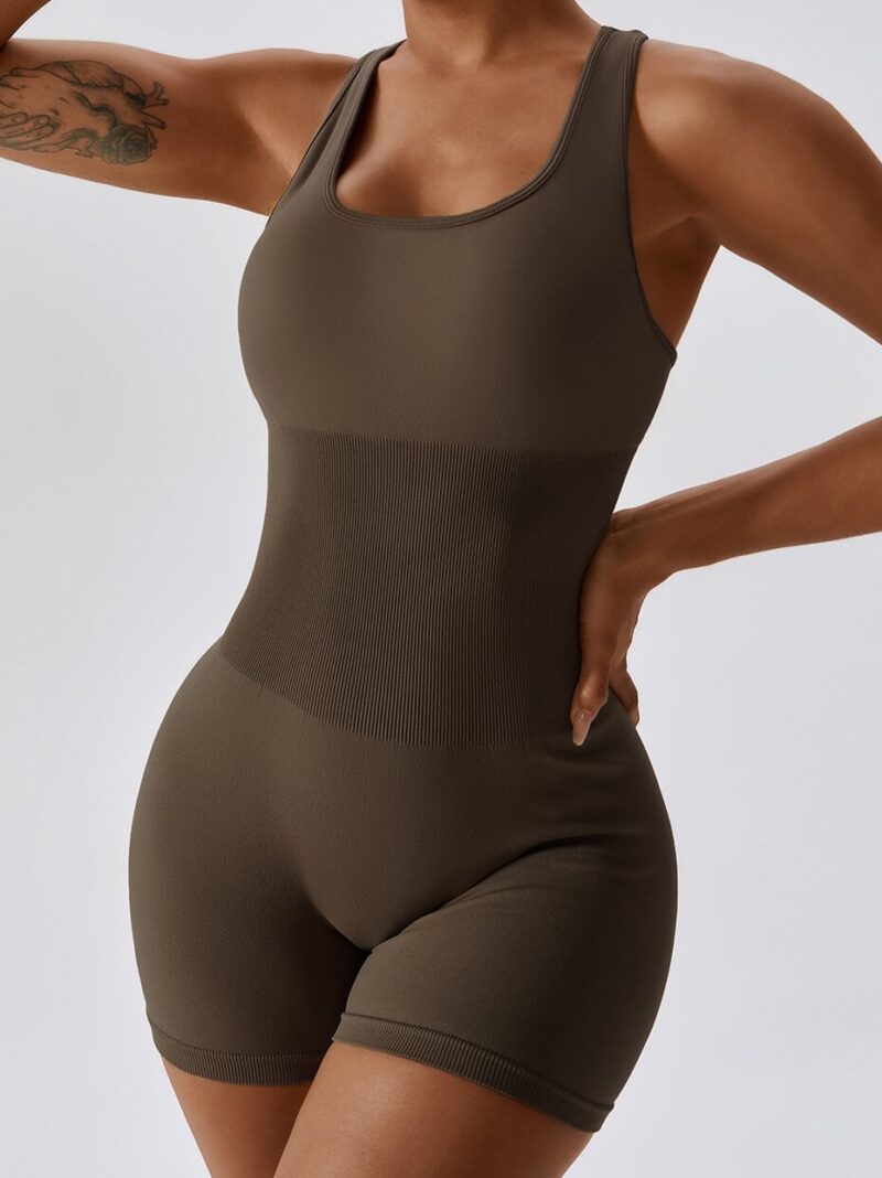 Essentia Core Seamless Racerback Cut Out Onesie - Smooth and Stylish Comfort