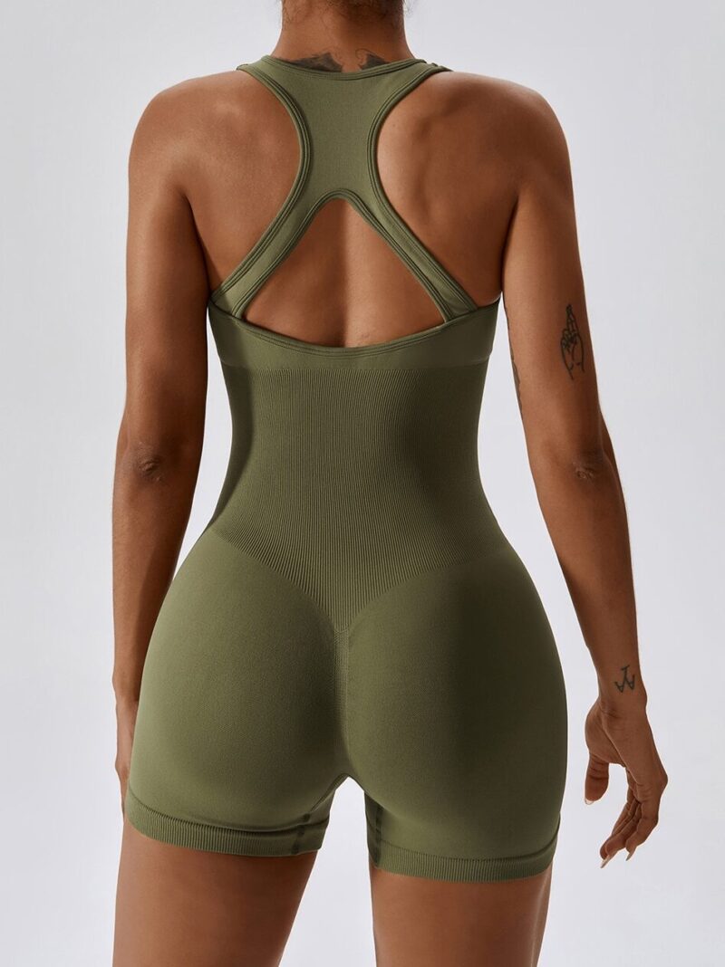 Essentia Core Seamless Racerback Cutout Onesie - A Stylishly Comfy Look for Any Occasion!