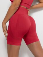Flaunt Your Curves in These Sexy, High-Waisted Squat-Proof Scrunch Butt Shorts - Perfect for Working Out or Lounging!