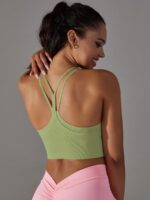 Flaunt Your Figure in This Sexy Double-Layer Spaghetti Straps Racerback Crop Top