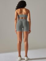 Halter Sports Bra & High Waisted Shorts Set for Unbeatable Breathable Comfort