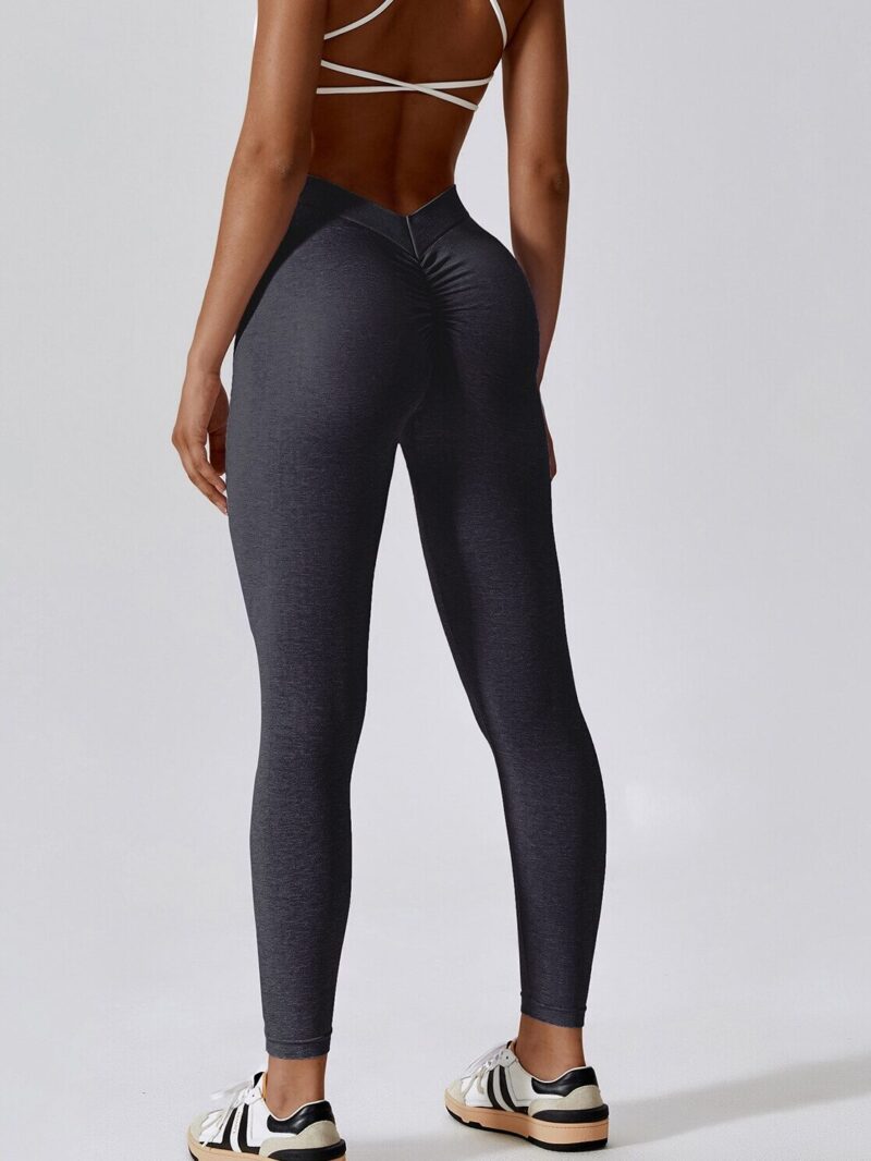 Hot V-Shaped Seamless Scrunch Butt Leggings - Sexy, Slimming, High-Waisted Yoga Pants for Women