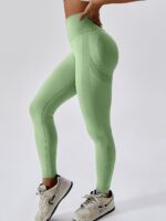 Lift and Flatter Your Booty with High-Waisted Contour Smile Scrunch Butt Leggings!