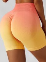 Look & Feel Fabulous in Our Gradient High Waist Scrunch Bum Yoga Shorts! Get the Perfect Fit & Comfort for Your Workouts or Everyday Wear.
