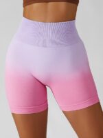 Look & Feel Great in Our Gradient High Waist Scrunch Bum Yoga Shorts - Perfect for Pilates, Jogging, and Lounging!