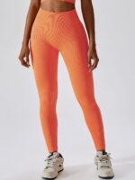Look Good While You Sweat: Ribbed Seamless High-Waisted Sport Leggings for a Flattering Fit and Maximum Comfort