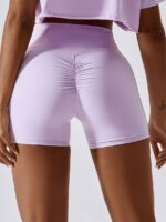 Look Stylish in V-Neck High-Rise Scrunch Butt Shorts with Pockets - Flaunt Your Figure!