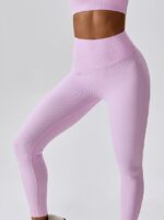 Luxe Ribbed High-Rise Scrunch Butt Leggings - Lightweight and Breathable