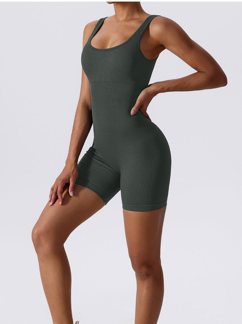 Luxe Ribbed U Neck Bodysuit with Tummy Control - Feel Sexy and Sleek!