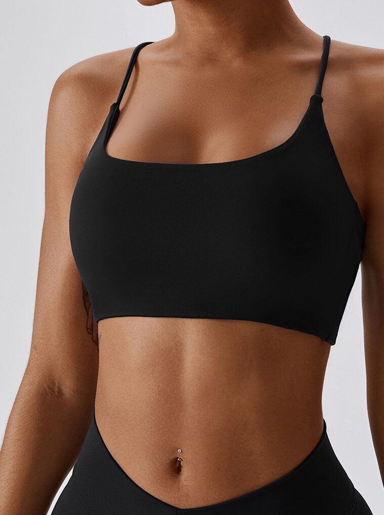 Luxurious Backless Spaghetti Strap Athletic Bralette