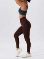 Luxurious High-Rise Ribbed Scrunch-Butt Leggings - Flattering Style for a Perfect Fit!