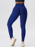 Luxurious High-Waisted Ribbed Stretchy Scrunch-Butt Leggings