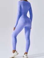 Luxurious Ribbed Long Sleeve Onesie with Thumb Hole Cuffs - Soft and Cozy Comfort All Day Long!