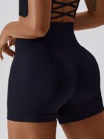 Luxurious Ribbed Seamless High-Rise Athletic Shorts