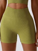 Luxuriously Soft Ribbed Seamless High-Waisted Sport Shorts: Perfect for Yoga, Running, and Any Activity!