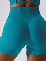 Luxuriously Soft Ribbed Seamless High-Waisted Sports Shorts for Women - Comfort & Style Combined!