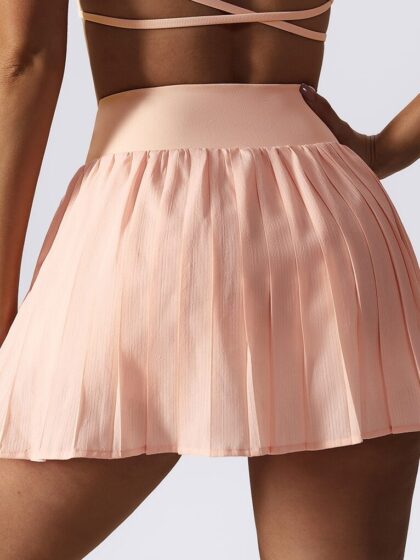 Sassy High-Waisted Double-Layered Tennis Skort - Perfect for Active Women