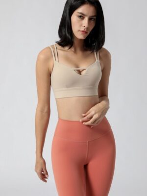 Sensual Spirit Harmony Stylish Sports Bra with Criss-Cross Straps - Comfort and Support for Active Women