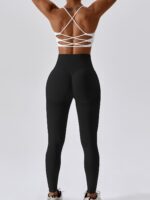 Sexy High-Waisted Contour Smile Scrunch Butt Leggings | Flattering Booty Enhancing Tight Pants | Curve-Hugging Womens Yoga Pants