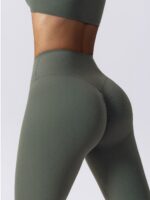 Sexy Strapless Sports Bra and Push Up Elastic High-Waist Leggings Set - Perfect for Yoga, Running, Gym, and More!
