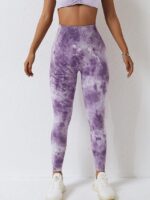 Sexy Tie-Dye High-Waisted Scrunch Butt Leggings - Seamless and Stylish!