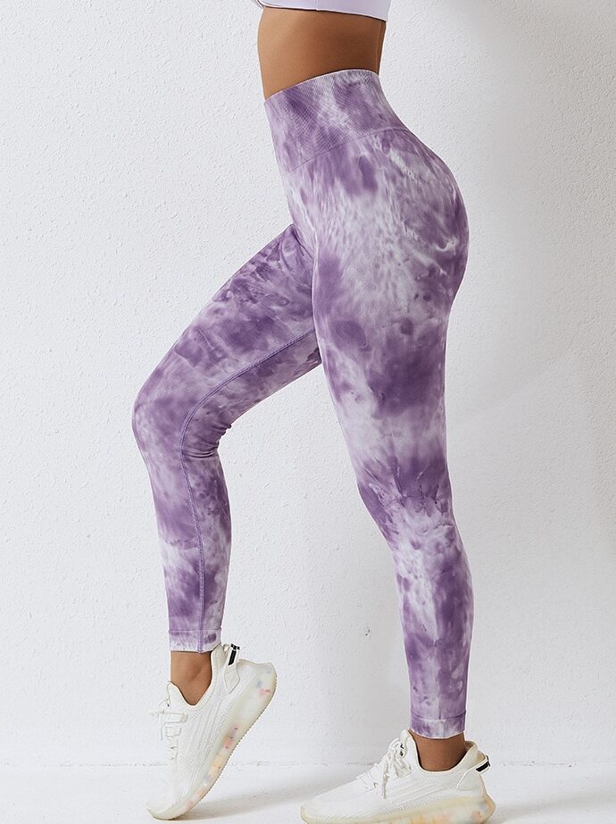 Sexy Tie-Dye High-Waisted Seamless Scrunch Butt Leggings - Show Off Your Booty!