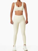 Shape-Enhancing Seamless Leggings & Supportive Padded Sports Bra - Look & Feel Your Best!