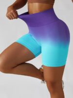 Shape-Shifting Gradient High Waist Yoga Shorts: Scrunch Your Bum Into the Perfect Look!