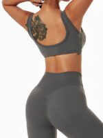 Shape Your Figure & Show Off Your Style with this Sexy High-Waisted Seamless Leggings & Padded Sports Bra Set