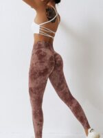 Sizzling Hot High-Waisted Seamless Tie-Dye Scrunch Butt Leggings - Show Off Your Booty in Style!