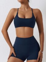 Sports Bra & Shorts Set for Low Impact Workouts - Padded for Comfort & Scrunch Butt Design for a Flattering Fit!