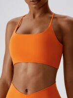 Sports Bra for Women - Elegant Backless Spaghetti Strap Design - Sexy & Supportive Athletic Wear