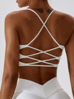 Sporty Elegance: Backless Spaghetti Strap Bra for Women | Athletic Support with a Chic Look