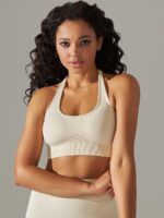 Stay Active & Feel Comfy: Breathable Backless Halter Sports Bra
