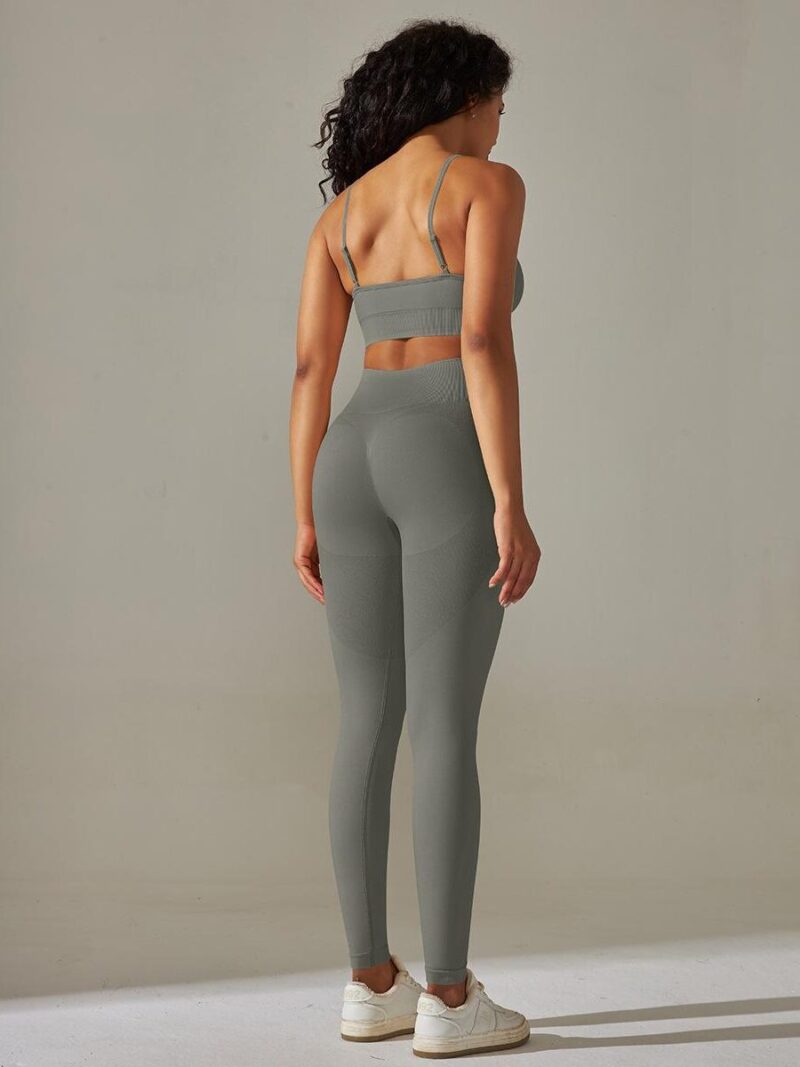 Stylish & Comfortable Seamless Adjustable Sports Bra & High-Waisted Leggings Sets - Perfect for Working Out or Lounging!