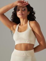 Stylish Backless Halter Sports Bra with Breathable Comfort and Maximum Support for Active Women