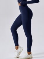 Stylish High-Rise Scrunch Booty Workout Leggings - Form-Fitting, Athletic-Inspired Design!