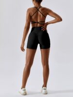 Sultry Scrunch Butt Shorts & Low Impact Cross-Back Sports Bra Set: Flaunt Your Curves & Get Ready to Sweat!