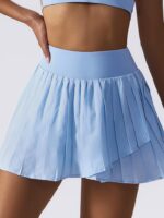 Tennis-Ready High-Waisted Double-Layered Skort - Perfect for Active Women on the Court!