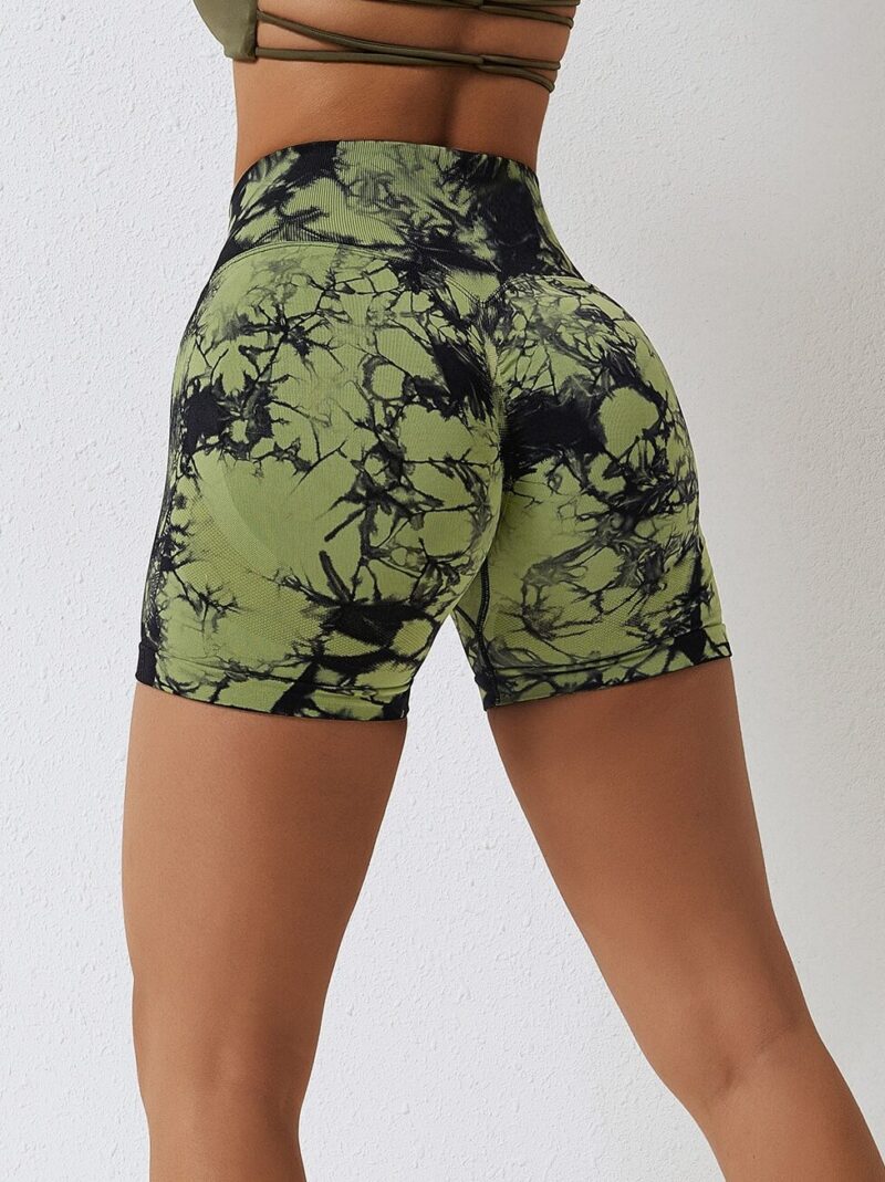 Tie Dye High Waisted Yoga Shorts w/ Scrunch Bum - Flow into Your Practice in Style!