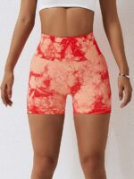 Tie Dye Yoga Shorts - High Waist Scrunch Bum Bottoms - Perfect for Vinyasa Flow