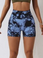 Vibrant Tie-Dye High-Waisted Yoga Shorts with a Scrunch Bum - Flow in Style!