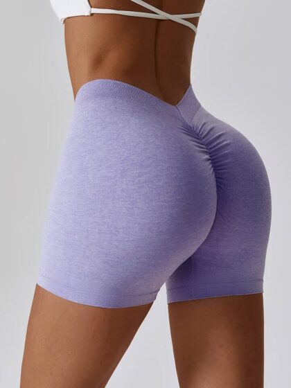 Vibrant V-Shaped Seamless Scrunch Bum Shorts - Enhance Your Booty!